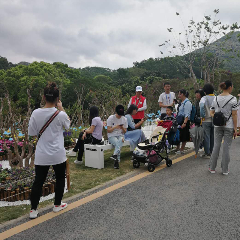 Weiyin 태양 똑똑한 벤치는 GBA 2019 꽃 박람회에 대한 광범위한 우려를 일으킨다.