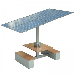태양열 충전 테이블 캠퍼스 작업장 지속 가능한 에너지 생산성